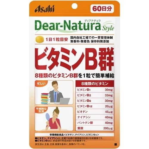 Asahi Dear-Natura Style 维生素 B 族 60 片（60 天量）