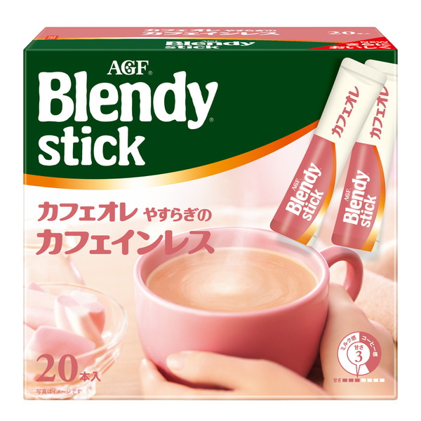 【味の素AGF】“Blendy (R)”棒袋无咖啡因咖啡欧蕾 20 袋 [速溶咖啡]