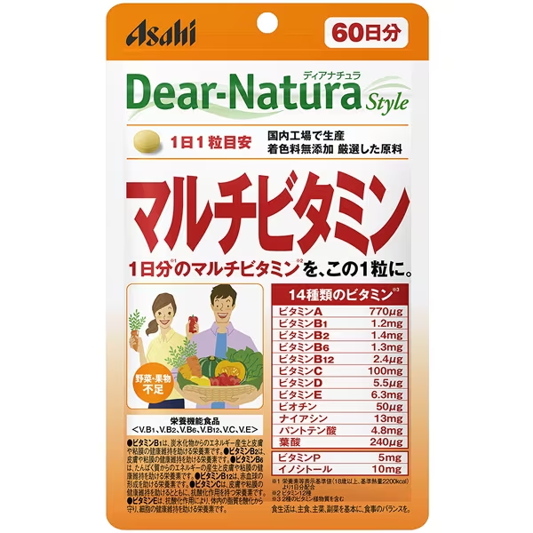 Asahi Dear-Natura Style 多种维生素 60 片（60天量）